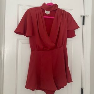 Revolve red romper